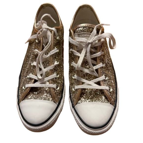 Converse Shoes - Converse Chuck Taylor All Star Gold Glitter Sneakers Wmn 6